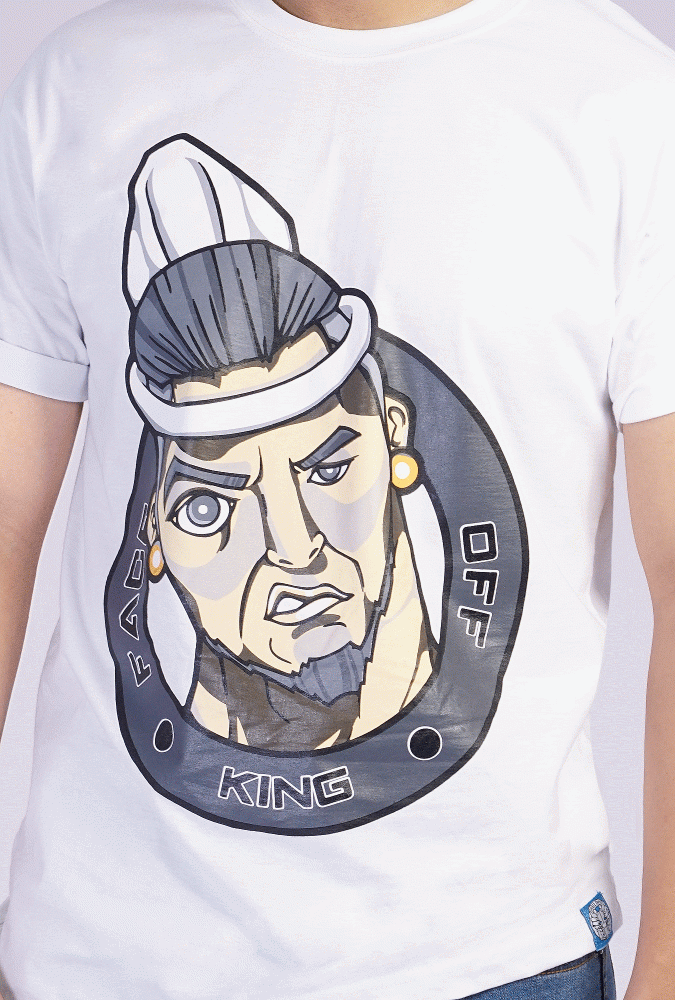King  Design Printed T-shirt (White)
